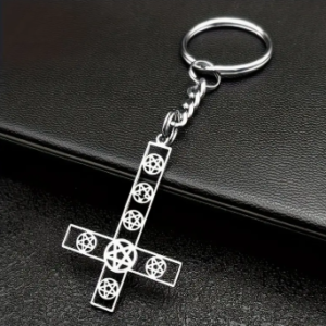 cross with stars silver